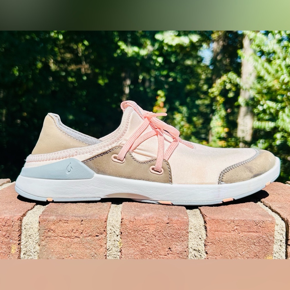 OLUKAI Pearl Blush/Pale Grey Miki Li Slip On Shoes Sneakers | Women's Size 7 - Picture 4 of 11